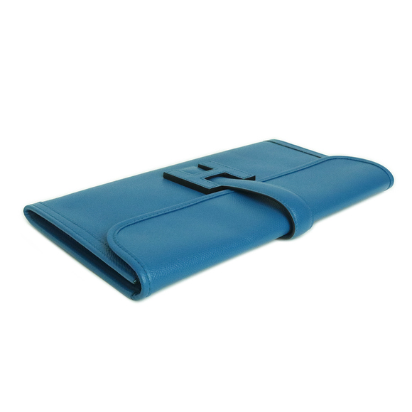 Hermes Jige Elan 29 Second Clutch Bag Vaux Epson Leather Blue - Picture 5 of 10
